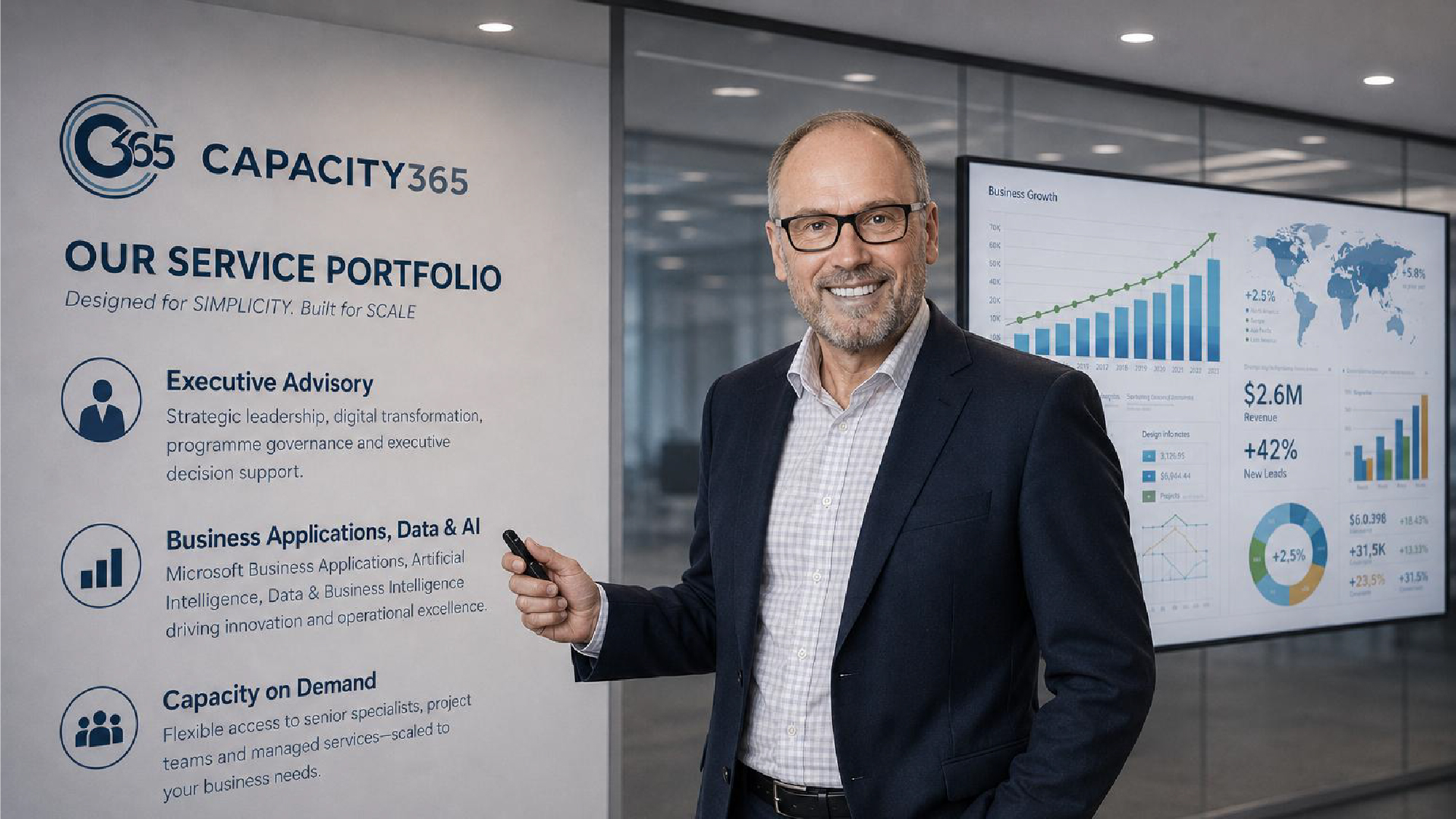 CAPACITY365 executive in a Nordic office